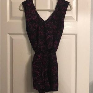 Black printed romper